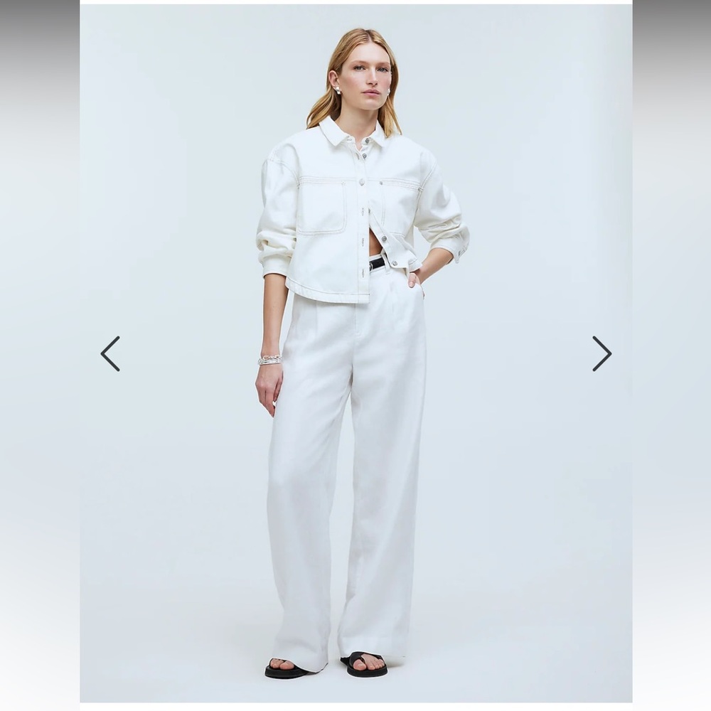 Madewell Harlow Wide-Leg Linen Pant 4P